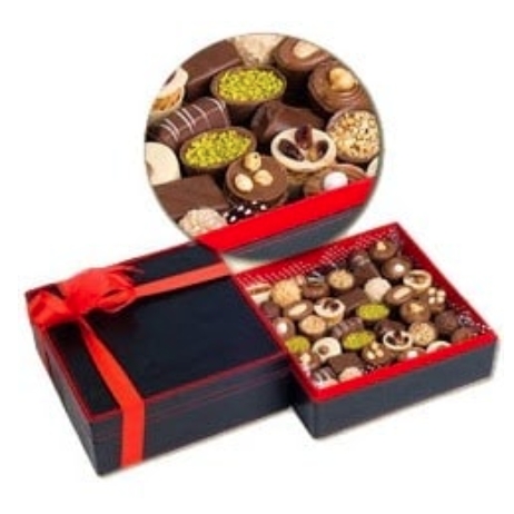 1 Kg Gurme El Yapımı Karışık Çikolata Kutusu Antalya pasta