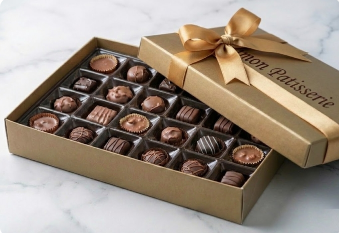 1000 Gr Özel El Yapımı Gurme Çikolata Kutusu Taze ve Doğal Antalya pasta