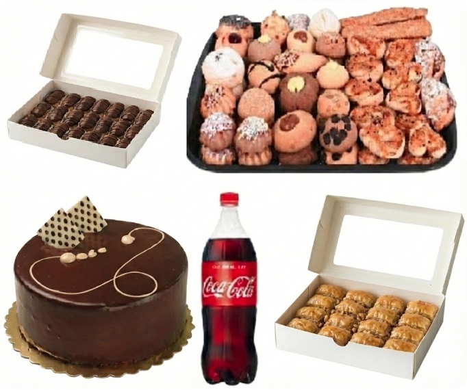 2 Litre Kola İle Tamamlanmış 5'li Menü Antalya pasta