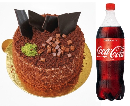 4-6 Kişilik Yaş Pasta Menüsü - Çikolata Rüyası ve İçecek Antalya pasta