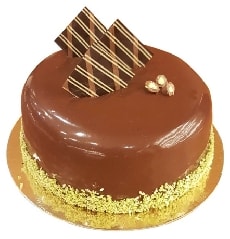 4 kişilik yuvarlak sade çikolatalı yaş pasta Antalya pasta