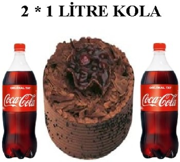 6-9 Kişilik Parça Çikolatalı Pasta & 2x1 Lt Cola Avantajı Antalya pasta