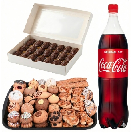 Özel Günler İçin 1 kg Ekler + Kuru Pasta Menüsü Antalya pasta